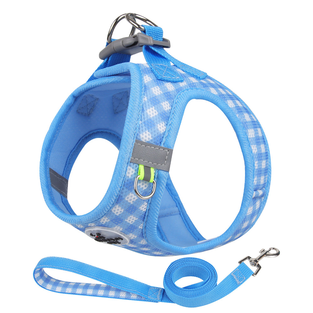 Classic Check Comfort Pet Harness and Leash Set
