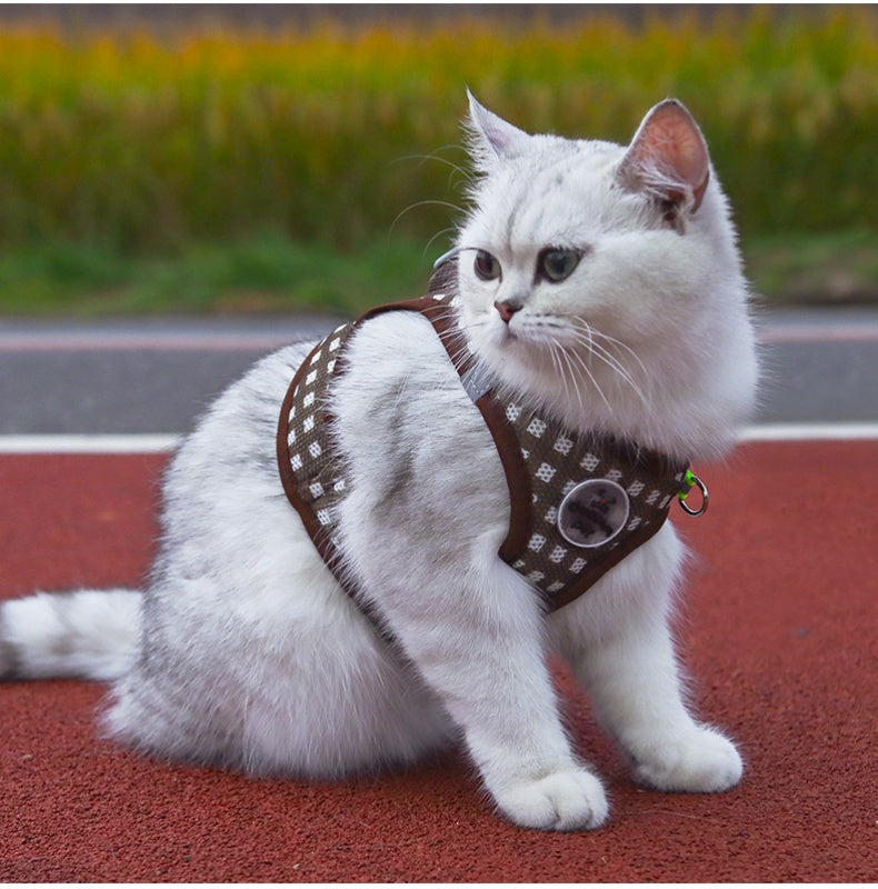 Classic Check Comfort Pet Harness and Leash Set