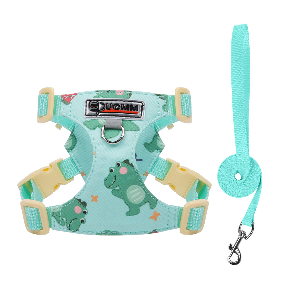 Playful Print Step-In Pet Harness and Leash Set